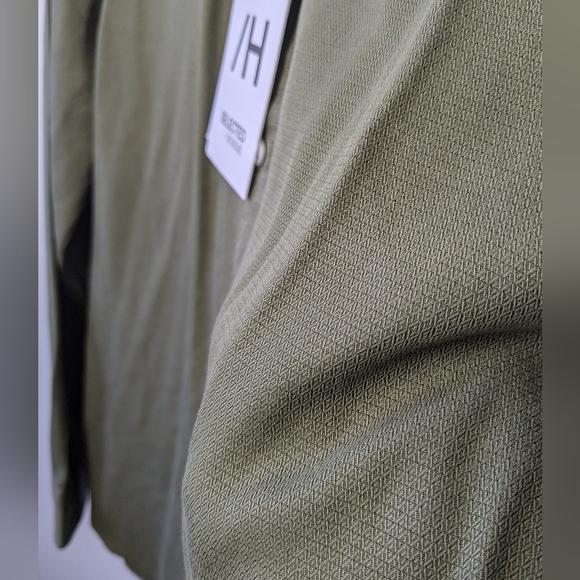 NWT Selected Homme Men Button Down Shirt Size 16.5 Green Color - Picture 2 of 11